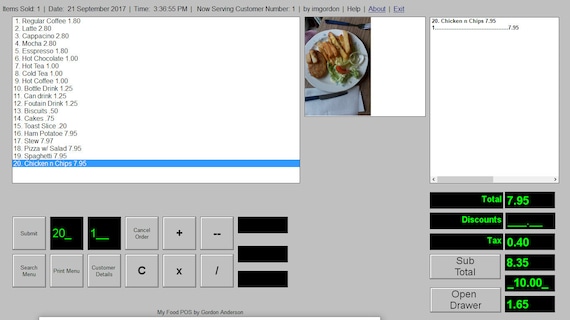 Cash Register Software Food Pos Setup From Your Laptop Or Etsy