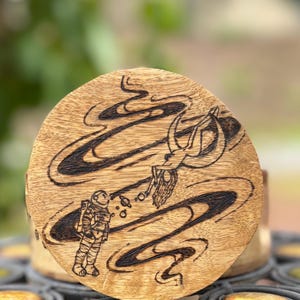 Mystical Handmade Coasters| Wood Burn | Pyrography Art|