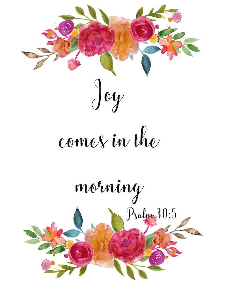 Psalm 305 Joy Comes in the Morning Encouraging Scripture Etsy