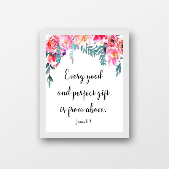 Reusable Stencil James 1:17 Every good and perfect gift is from above Many Sizes to Choose from!