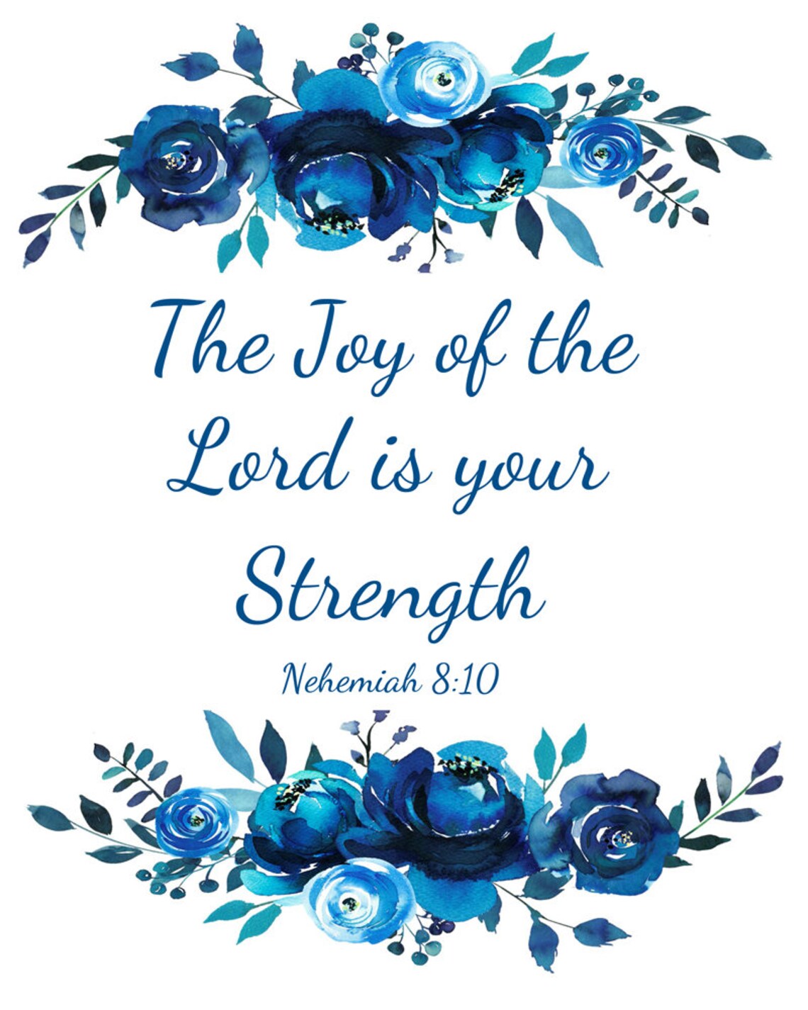 The Joy of the Lord is your strength Nehemiah 810 printable  Etsy