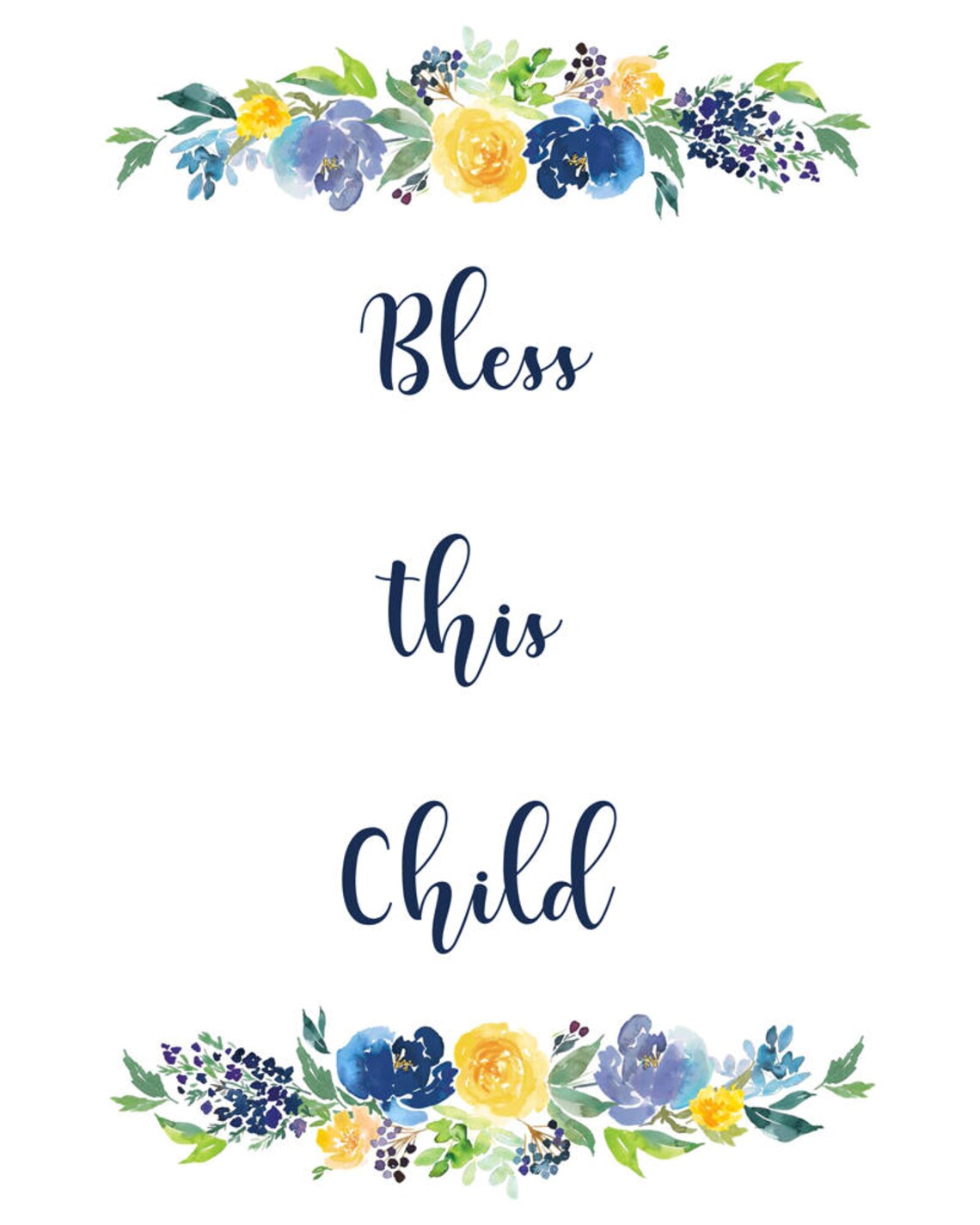 Bless This Child, Blessing Quotes for Children, Printable Nursery Wall