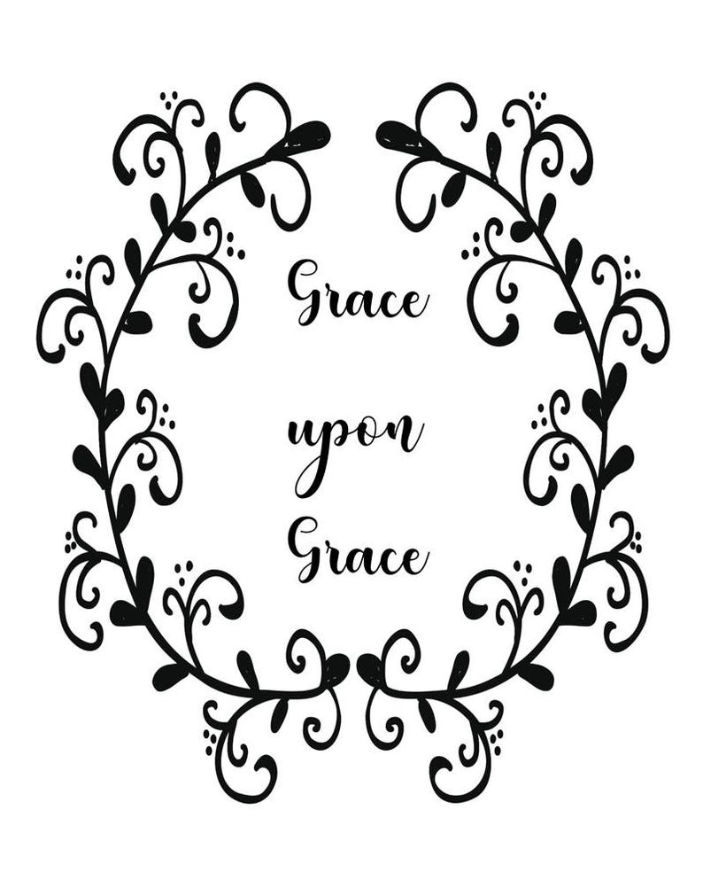Grace Upon Grace Scripture Printable Printable Wisdom Wall - Etsy