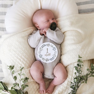 Cartes d'étape de bébé, téléchargement instantané, cartes d'étape neutres de genre, annonce de bébé de verdure, accessoires de photo de bébé, cadeau de douche de bébé