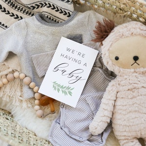 Nous avons une carte d'annonce de grossesse de bébé, nous sommes enceintes carte, annonce de bébé, 4 x 6, annonce de médias sociaux, téléchargement numérique,