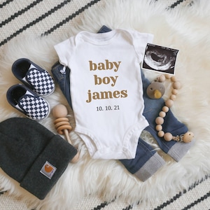 Modern Baby Boy Announcement for social media, Edit-Yourself Birth Announcement, digital file, Boy Pregnancy Announcement, it's a boy