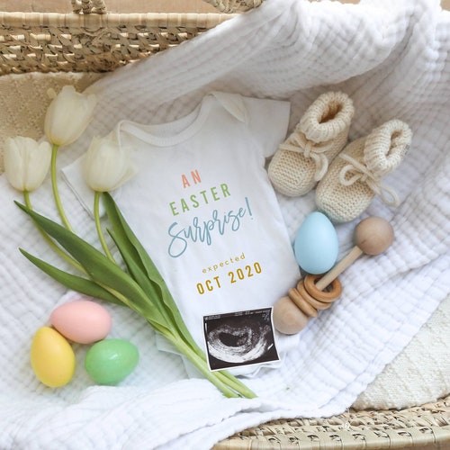 Easter Pregnancy Announcement Social Media Pregnancy Etsy