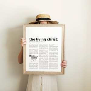 The Living Christ Printable, Three Sizes Included: 11x14 + 16x20 + 18x24, Instant Downloads, Modern Living Christ, LDS Print, LDS Art