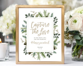 Capture the Love Wedding Sign, Digital Download, Wedding Hashtag Printable, Instagram Wedding Sign, Hashtag Sign, Wedding Signs, 8x10