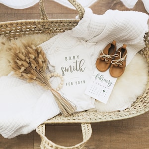 Annuncio di gravidanza sui social media, calendario di annuncio del bambino personalizzato, annuncio di gravidanza, calendario della data di scadenza del bambino, annuncio di nascita