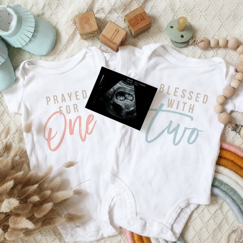 Editable Twin Pregnancy Announcement for Social Media Digital Etsy
