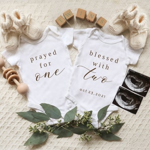 Edit-yourself Neutral Twin Pregnancy Announcement for Social Media, Twin Announcement template, Digital File, Twin Birth Announcement, Twins
