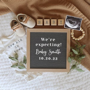 New! Neutral Pregnancy Announcement for Social Media, Edit-Yourself Pregnancy Announcement Digital File, Gender Neutral Baby Announcement