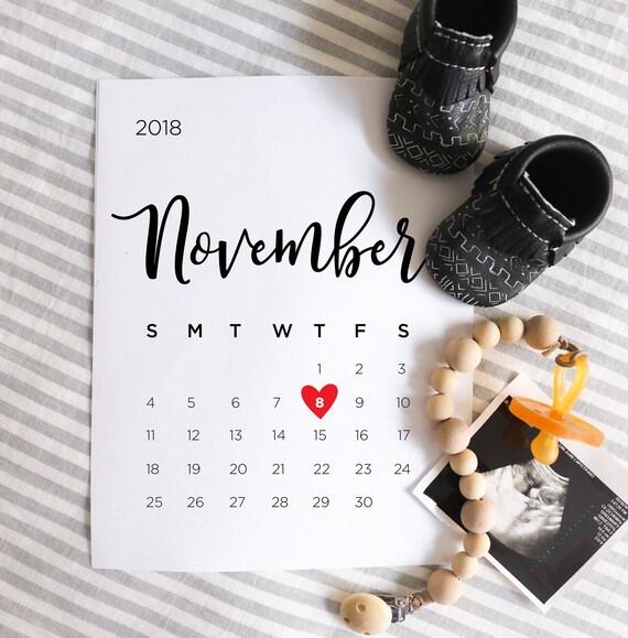 Bébé annonce calendrier annonce de grossesse de médias | Etsy