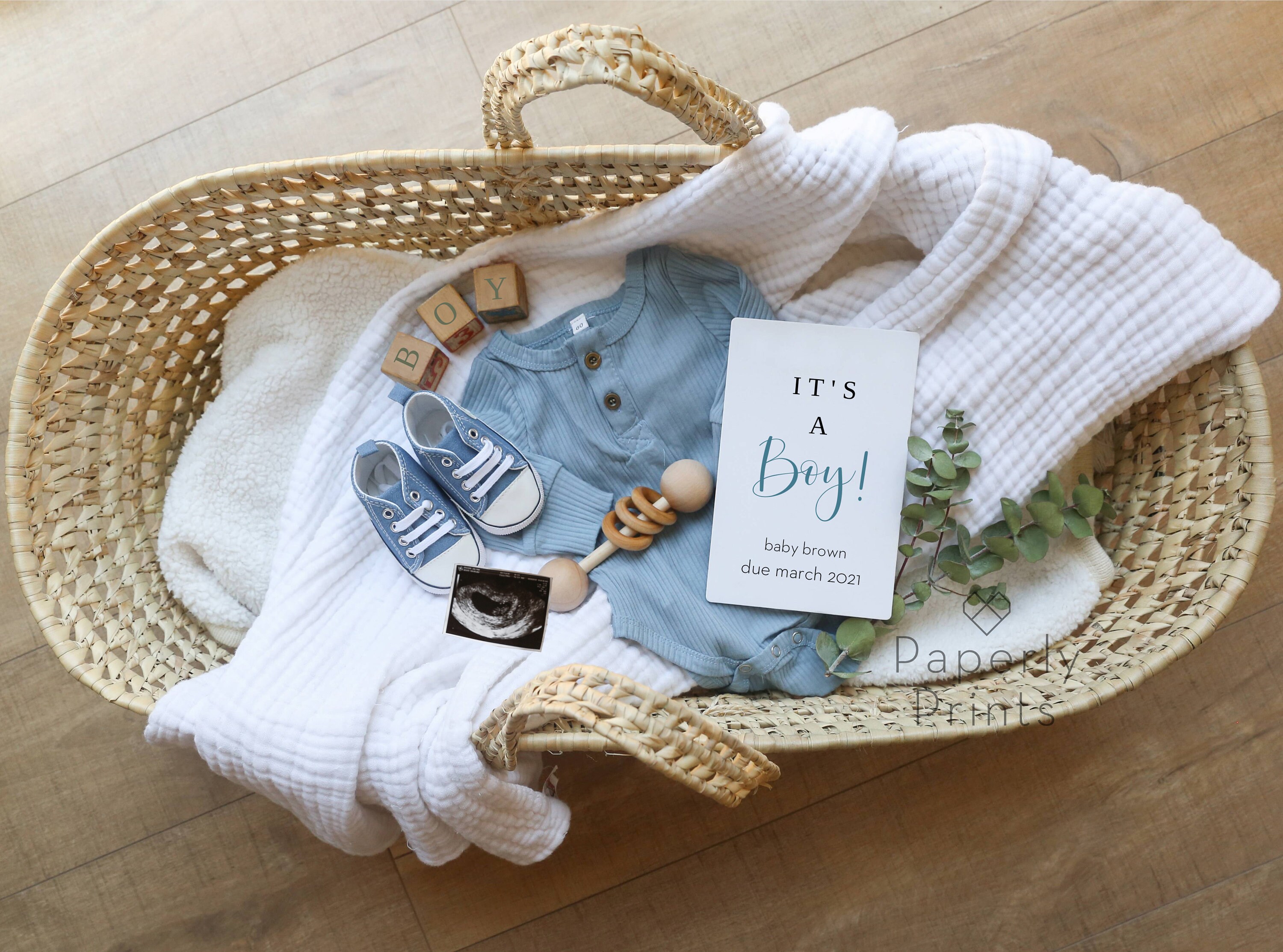 Birth Announcement Editable Its A Boy Pregnancy Announcement For Social 