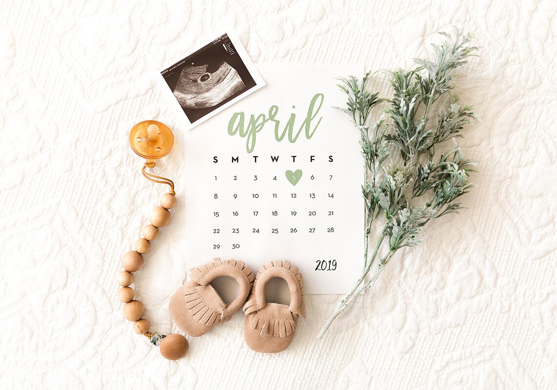 Baby Announcement Calendar Birth Announcement Social Media Etsy