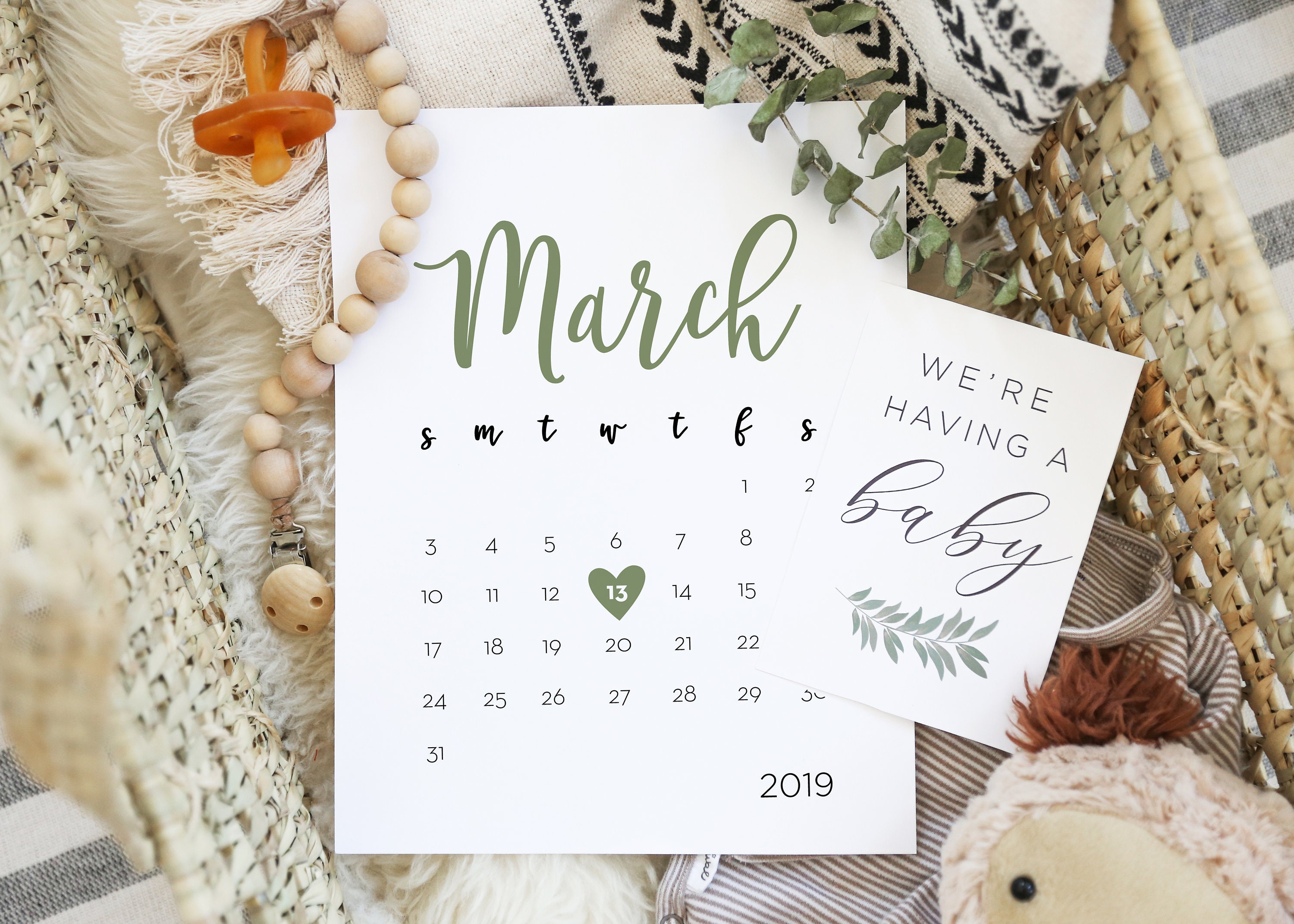 Pregnancyy Announcement Calendar, Social Media Pregnancy Announcement, Baby  Due Date Calendar, Pregnancy Announcement Digital File - Etsy