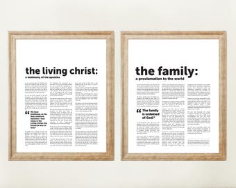 The Family Proclamation AND the Living Christ Printable Set | Etsy