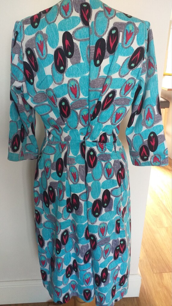 1950s vintage day dress XL