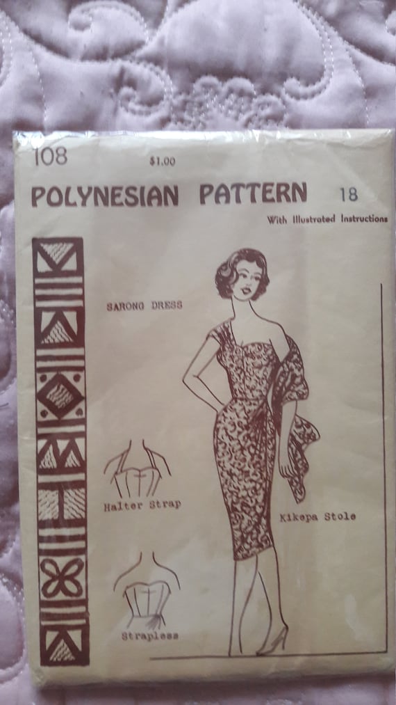 1950's ladies (unused) sarong dress pattern