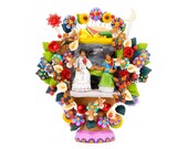 Arbol de la Vida quot Frida Kahlo quot - hand-potted Mexican Tree of Life, pottery artwork, ceramic art