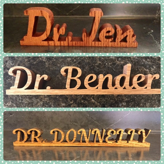 Desk Name Plate Wooden Name Sign Custom Name Plate Name Etsy