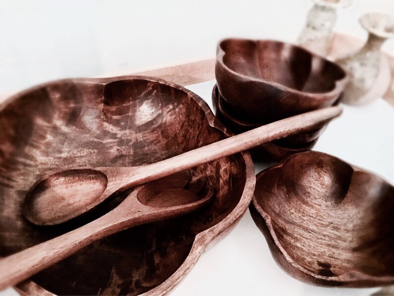 Wooden salad set Salad bowl