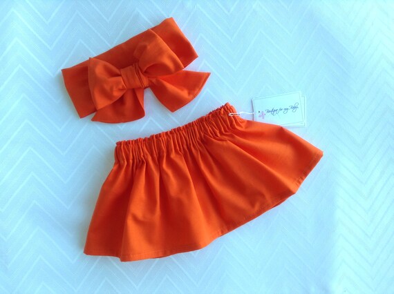Orange 2025 skirt bow