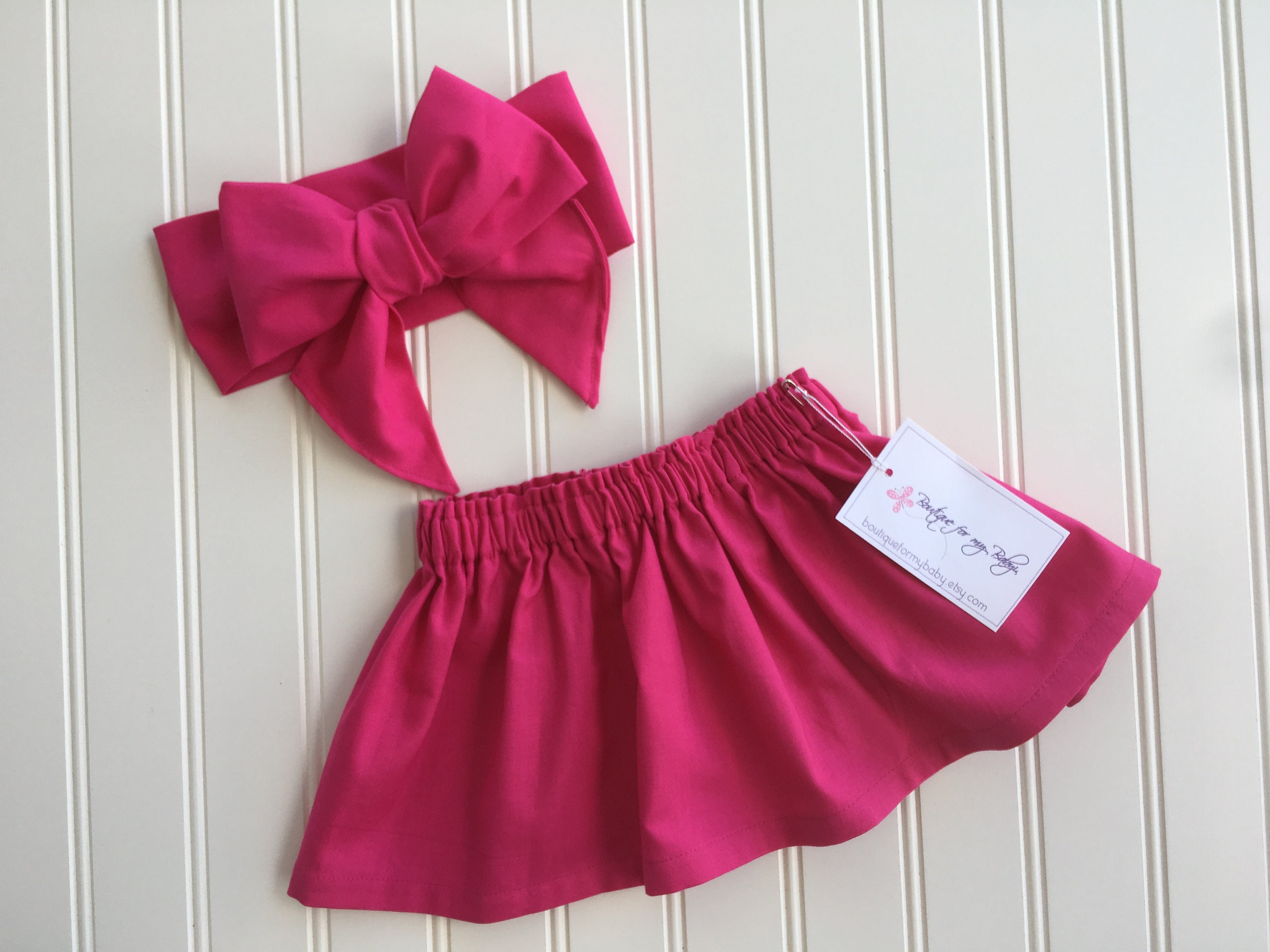 Hot Pink Skirt Baby Skirt Toddler Skirt Baby Girl Outfit Etsy