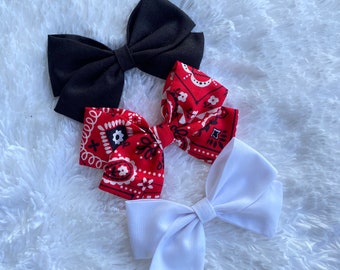 Sailor Bow, Sailor Bow Headband or Clip, Little girl bows, Girls Fabric Bow Headband or Clip, Bow Hair Clip, Bow Headband, Sailor Bow Set