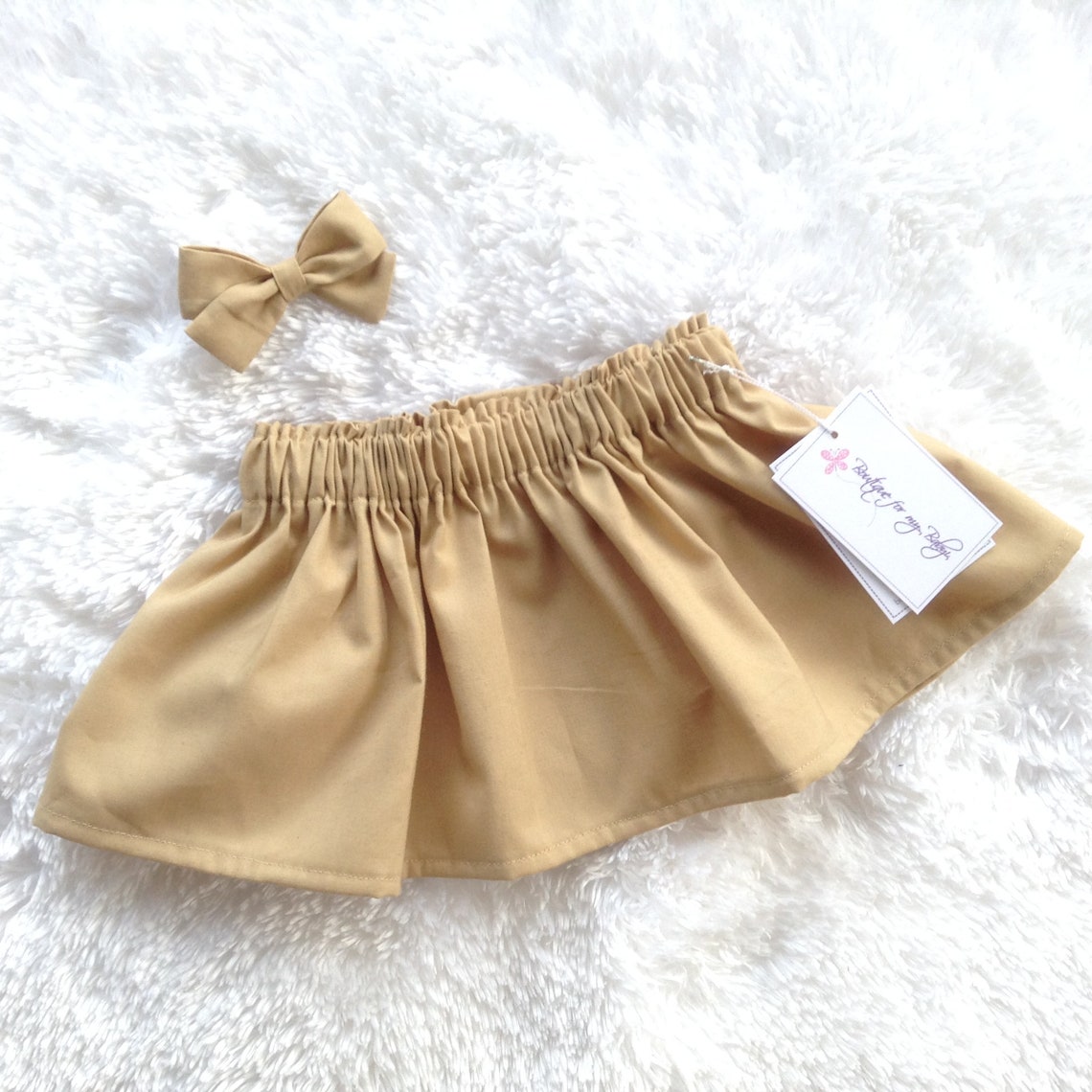 Khaki Baby Skirt Toddler Skirt Baby Girl Outfit Skirt Bow Etsy