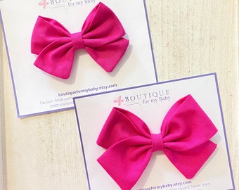 Sailor Bow: Girls Fabric Bow Clip or Headband