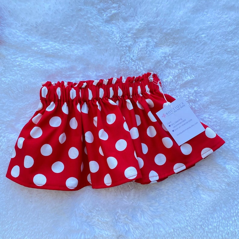 Minnie Mouse Skirt Red Polka Dots Skirt Baby Skirt Toddler Etsy