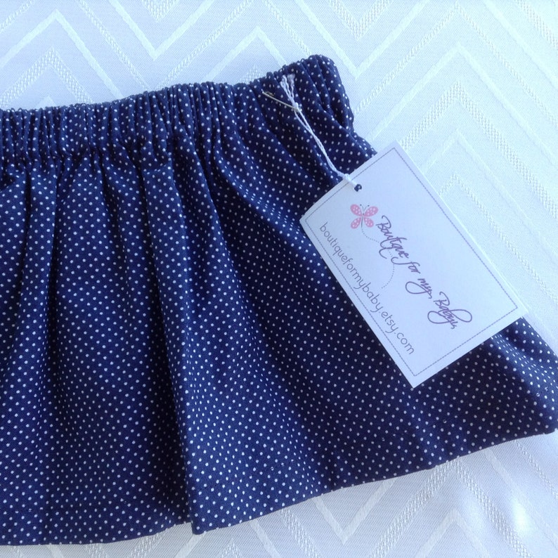 Bow Headwrap Baby Headwrap Navy blue skirt Headwrap Big Bow Hair Bow White and blue skirt Skirt Baby Skirt Polka dot Toddler Skirt