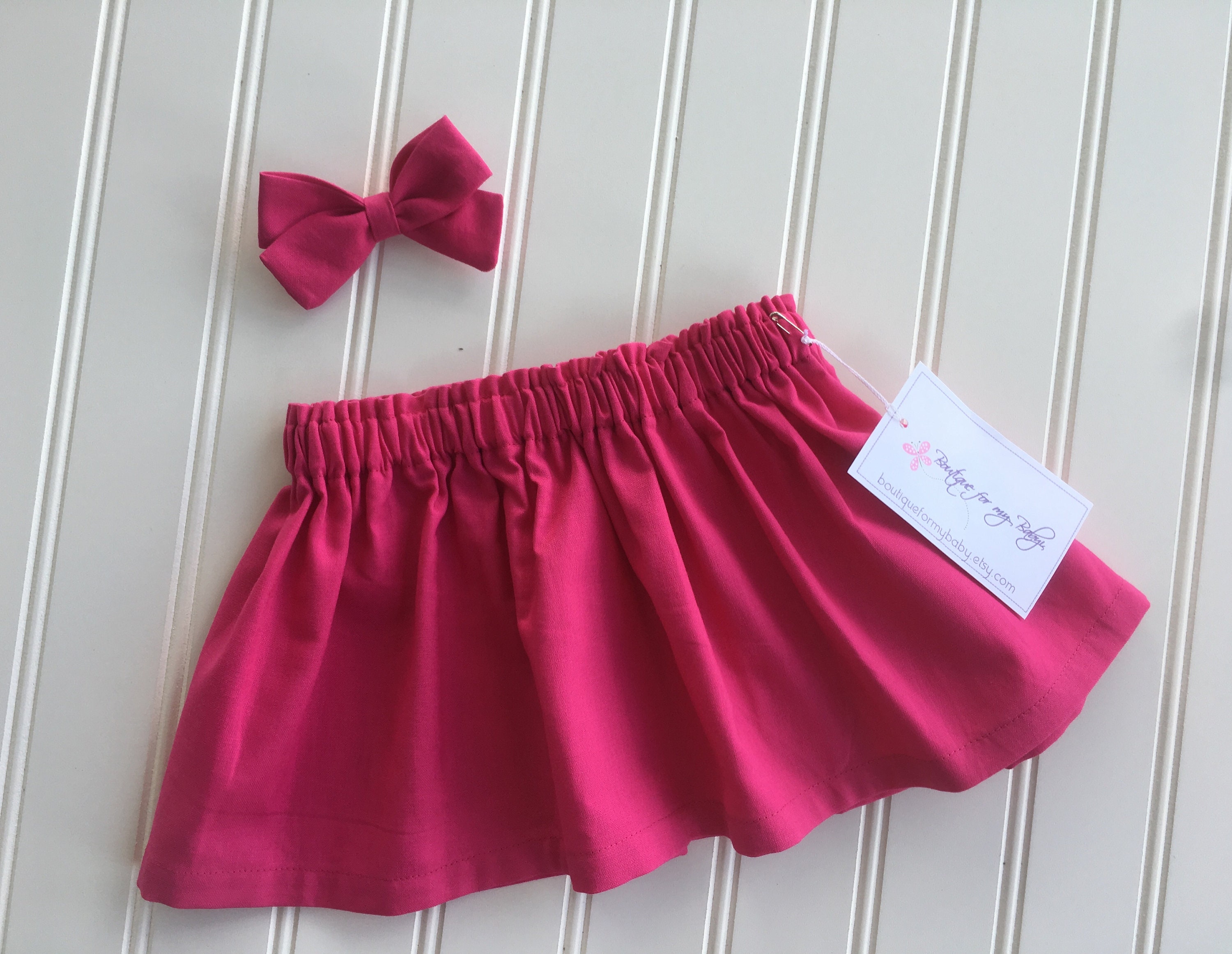 Hot Pink Skirt Baby Skirt Toddler Skirt Baby Girl Outfit Etsy