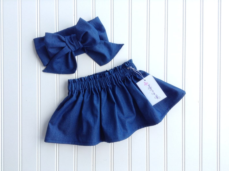 Denim Skirt Baby Skirt Toddler Skirt Baby Girl Outfit Etsy