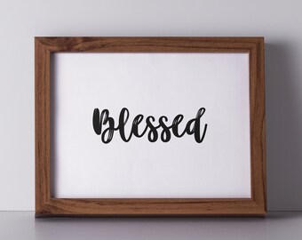 Printable Wall Art Simply Blessed Farmhouse Decor Printables - Etsy