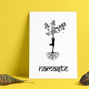 Namaste Sign, Namaste Wall Art, Namaste Art, Namaste Artwork, Namaste Print, Namaste Printable, Yoga Gifts, Yoga Art Print, Meditation Gift