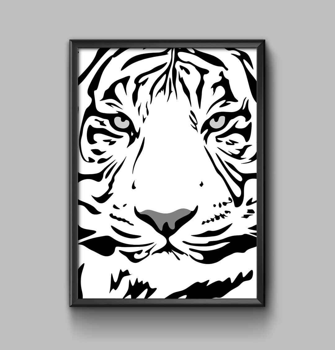 Tiger Print, Tiger Illustration, Watercolor Tiger Print, Tiger Art