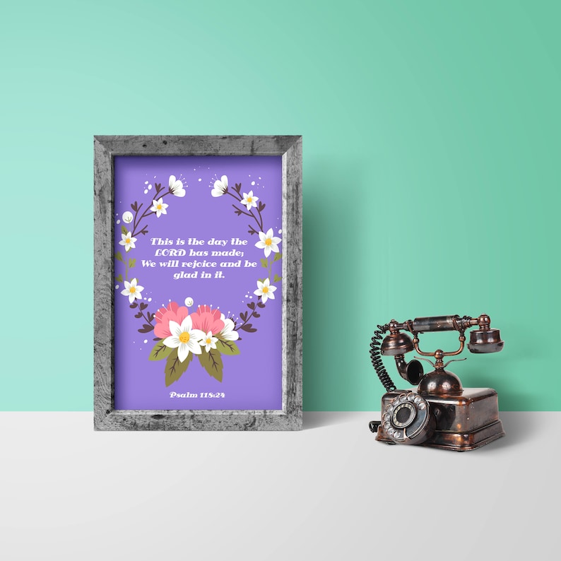 Christian Decor, Psalm Printable, Bible Quote Print, Christian Wall Art ...