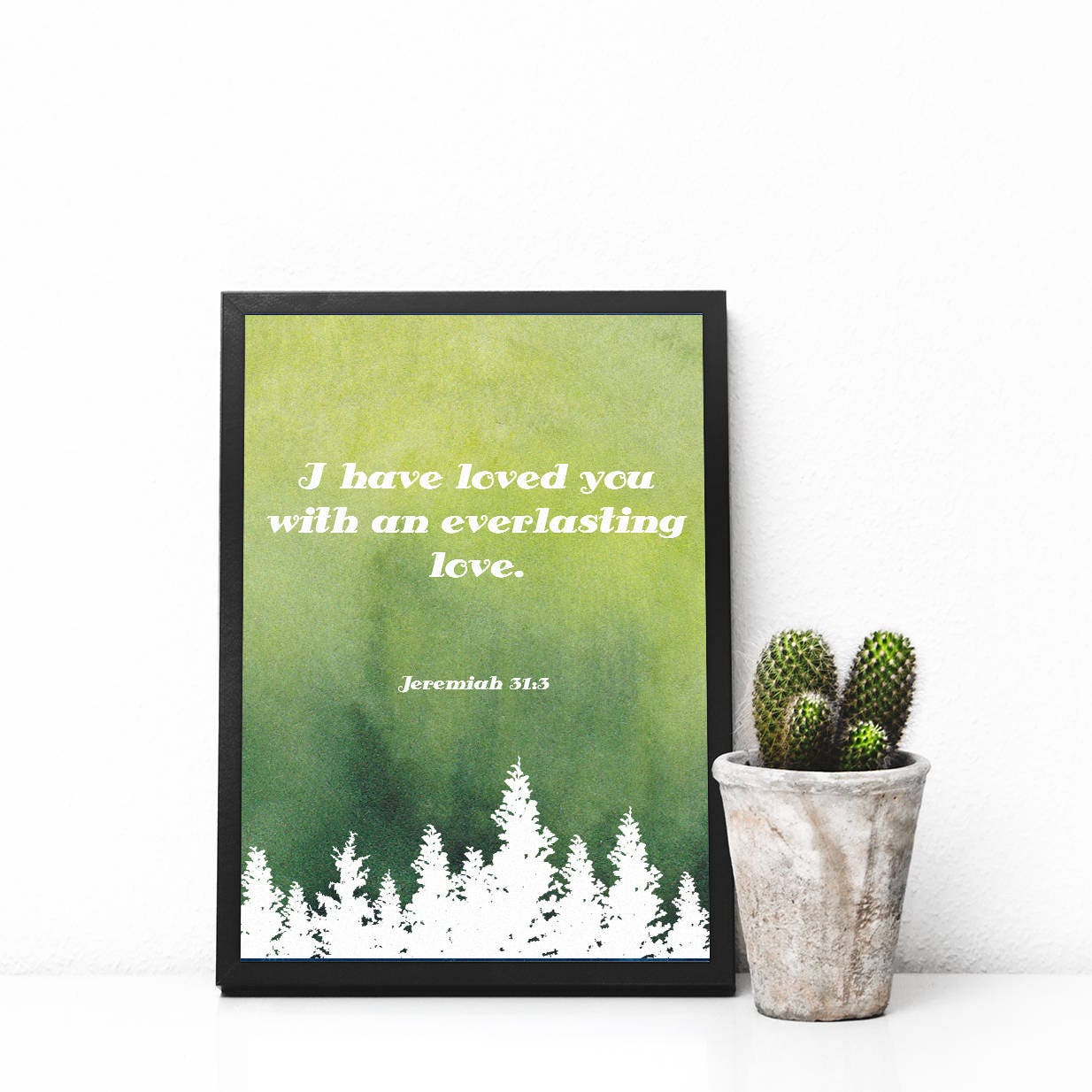 Bible Verse Wall Art Printable, Bible Quote Print, Christian Wall Art ...