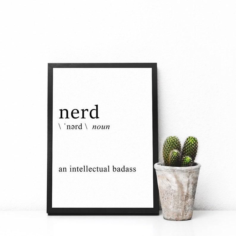 Dorm Room Decor Nerd Definition Nerd Poster Funny Dorm Etsy