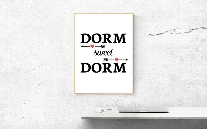 Dorm Decor, Dorm Room Decor, College Dorm Girl, Dorm Decor Wall, Dorm Decor for Girls, Dorm Room Sign, Dorm Sweet Dorm Print, Dorm Room Art image 3