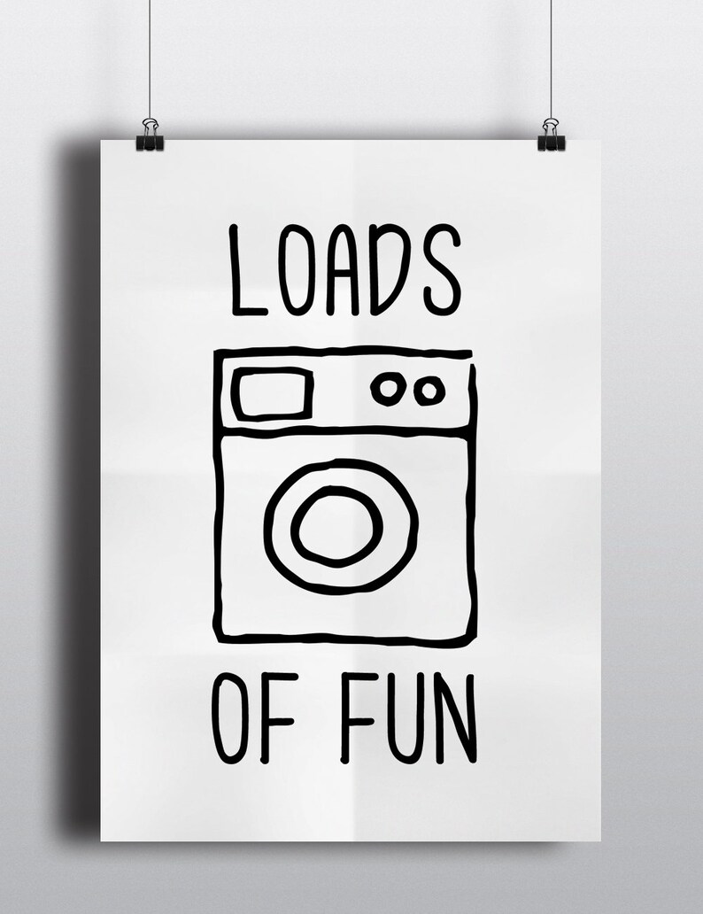 Funny Laundry Sign, Laundry Room Wall Art, College Apartment Decor