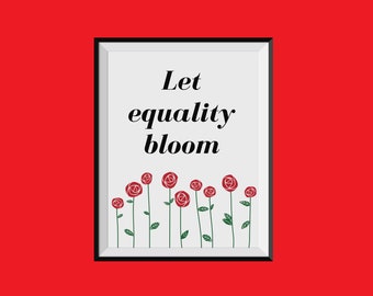 Equality Art, Black Women Art, Feminist Art, Feminist Poster, Dorm Room Decor, Anti-Trump, Feminist Gift, Gay Pride, Gay Art, Equal Rights