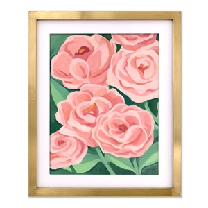 Pink Peony Print | Colorful Peony Painting | Peony Nursery Art | Pink Floral Wall Art