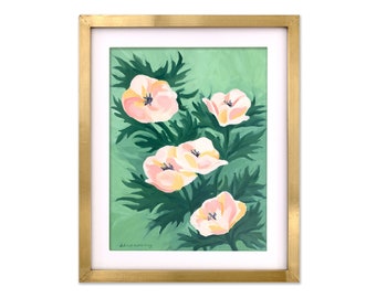 Anemones Print | Pink Flower Painting | Floral Nursery Art Print | Colorful Flower Art