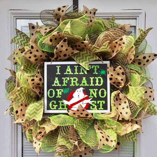Ghostbusters Halloween fall Wreath