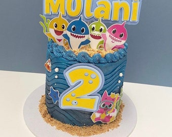 Baby Shark Cake Etsy Baby Shark Cake Etsy