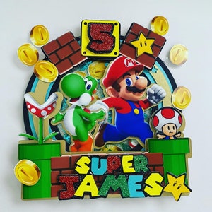 Topper de gâteau inspiré de Super Mario